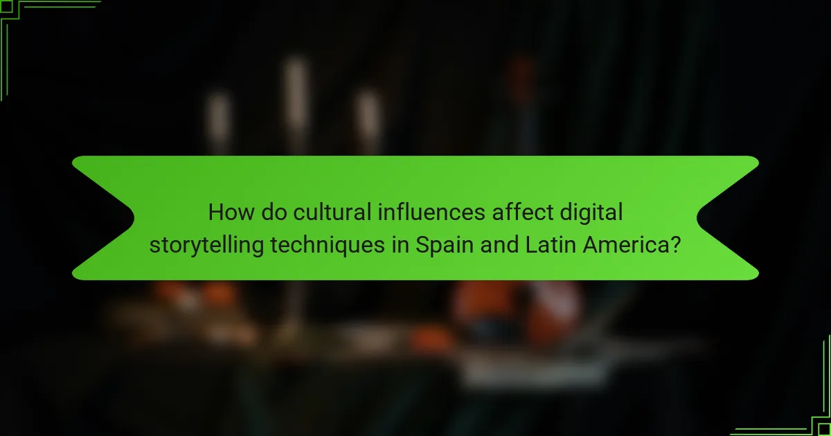 How do cultural influences affect digital storytelling techniques in Spain and Latin America?