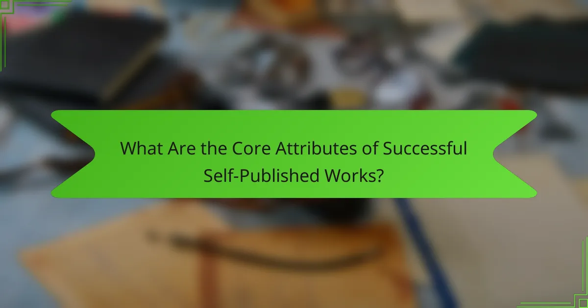 What Are the Core Attributes of Successful Self-Published Works?