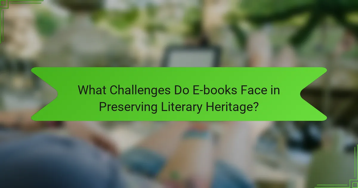 What Challenges Do E-books Face in Preserving Literary Heritage?